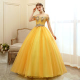 Women's Evening Dress Ball Gown Princess Quinceanera Wedding Dresses Fashion Vocal Performance Puffy Evening Dress