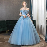 Women's Evening Dress Ball Gown Princess Quinceanera Wedding Dresses Fashion Vocal Performance Puffy Evening Dress