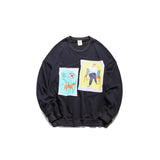 Preppy Aesthetic Sweatshirt Loose Pullover Sweatershirt Men's round Neck Autumn