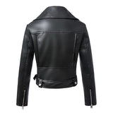 Leather Biker Coat Gothic Leather Jacket Women Pu Jackets Short Spring and Autumn Leather Coat
