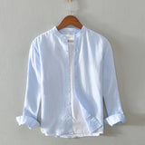 White Work Shirts Spring/Summer Men's Casual Stand Collar Shirt