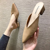 Nude Strappy Block Heels Chunky Heel Sandals