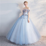 Women's Evening Dress Ball Gown Princess Quinceanera Wedding Dresses Stage Performance Pettiskirt Wedding Photography Off-Shoulder Fashion Dress