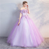 Women's Evening Dress Ball Gown Princess Quinceanera Wedding Dresses Stage Performance Pettiskirt Wedding Photography Off-Shoulder Fashion Dress
