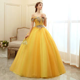 Women's Evening Dress Ball Gown Princess Quinceanera Wedding Dresses Fashion Vocal Performance Puffy Evening Dress