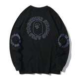 Shark Print Sweatshirts Spring And Autumn Cotton Round Neck Long Sleeves T-Shirt Men And Women