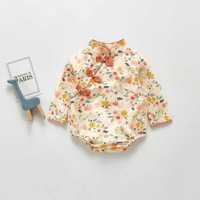 Autumn Rompers Autumn Long Sleeve Cheongsam Romper