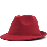 Mens Kentucky Derby Hats Men and Women Autumn and Winter Solid Color Woolen British Casual
