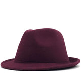 Mens Kentucky Derby Hats Men and Women Autumn and Winter Solid Color Woolen British Casual