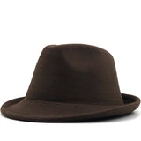 Mens Kentucky Derby Hats Men and Women Autumn and Winter Solid Color Woolen British Casual