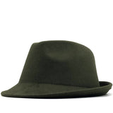 Mens Kentucky Derby Hats Men and Women Autumn and Winter Solid Color Woolen British Casual