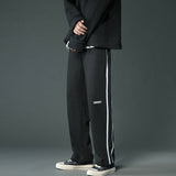Men's Pants Striped Sweatpants Men's Spring and Autumn Wide Track Pants Casual Pants