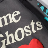 Kanye West KSG Hoodie Love Heart Alphabet Graffiti Print Velvet Sweater Coat