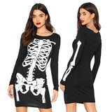 Skull Dress T-shirt Skull Dress Cosplay Party
