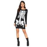 Skull Dress T-shirt Skull Dress Cosplay Party