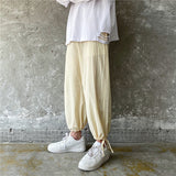 Men Pants Men's Pants Summer Thin Solid Color Casual Pants