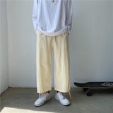 Men Pants Men's Pants Summer Thin Solid Color Casual Pants