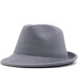 Mens Kentucky Derby Hats Men and Women Autumn and Winter Solid Color Woolen British Casual