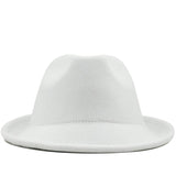 Mens Kentucky Derby Hats Men and Women Autumn and Winter Solid Color Woolen British Casual
