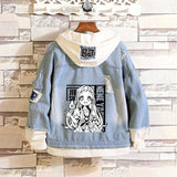 Comic Denim Jacket Men's and Women's Spring and Autumn Denim Jacket