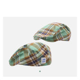 Check Beret Hat Plaid Men and Women Peaked Cap Beret