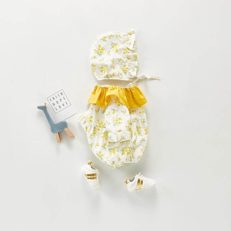 Autumn Rompers Printed Peter Pan Collar Romper Outwear