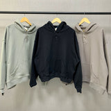 Fog Fear Of God Essentials Hoodie Henry Collar Button Hoodie Terry Coat