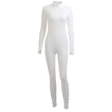 Summer Women's Zipper Open Chest Hem Pleated Casual Long-Sleeved Jumpsuit Trousers for Women