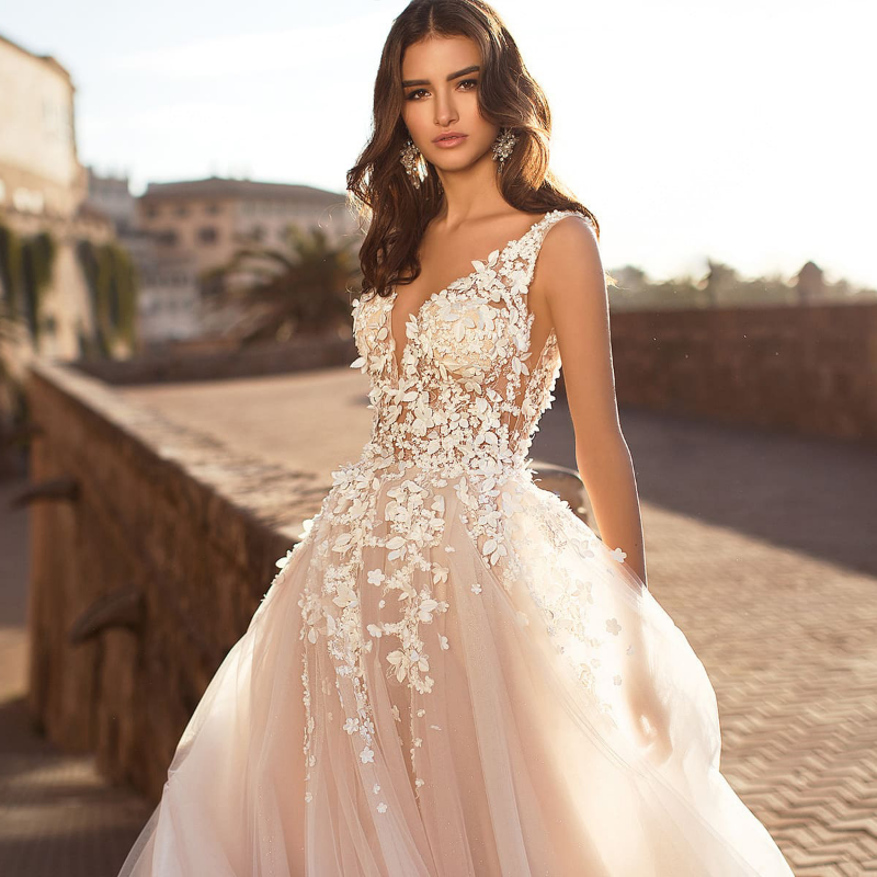 Lady Gaga Dress Sexy Lace Dress Sleeveless Wedding Dress Embroidered