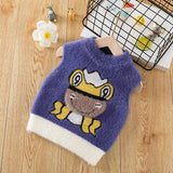 Boys Sweater Vest Kids' Sweater Autumn and Winter Cartoon Vest Baby