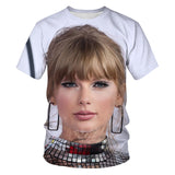 Taylor Swift Merch Men's T-shirt 3D Digital Printing Short Sleeve