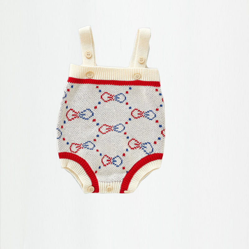 Autumn Rompers Jacquard Coat Strap Rompers Jumpsuit