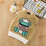 Boys Sweater Vest Kids' Sweater Autumn and Winter Cartoon Vest Baby