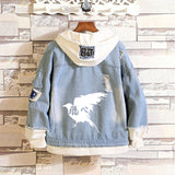 Comic Denim Jacket Anime Male Fashion Denim Jacket