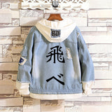 Comic Denim Jacket Anime Male Fashion Denim Jacket