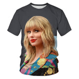Taylor Swift Merch Men's T-shirt 3D Digital Printing Short Sleeve
