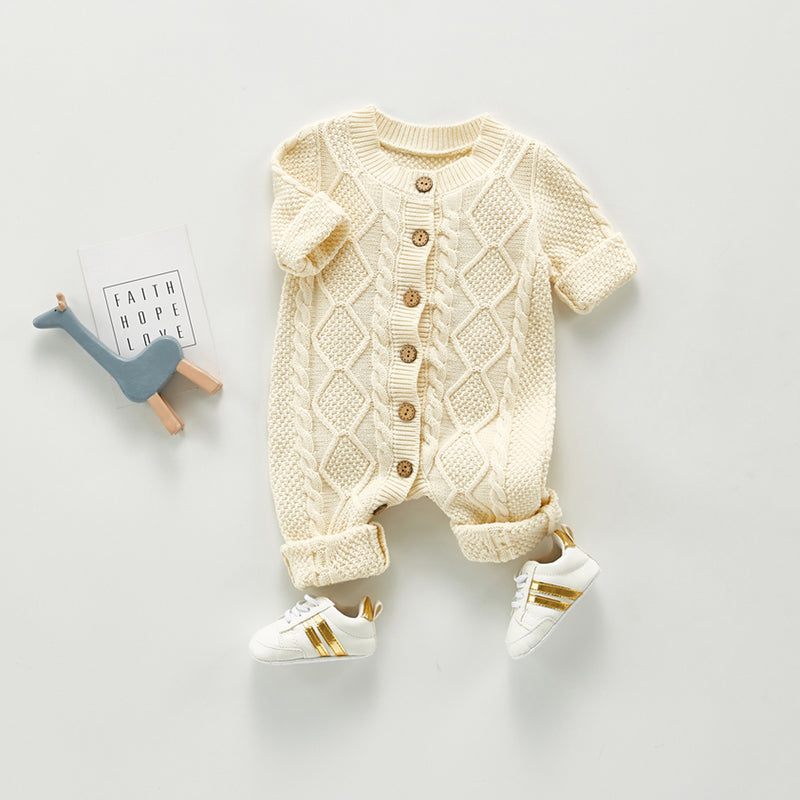Autumn Rompers Autumn and Winter Baby Romper Cotton Woolen Jumpsuit Romper