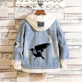 Comic Denim Jacket Anime Male Fashion Denim Jacket