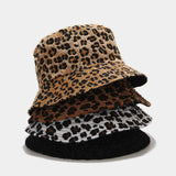 Leopard Fur Hat Sun Hat