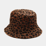 Leopard Fur Hat Sun Hat