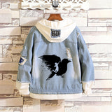 Comic Denim Jacket Anime Male Fashion Denim Jacket
