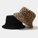 Leopard Fur Hat Sun Hat