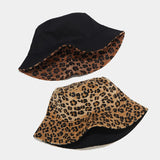 Leopard Fur Hat Sun Hat