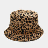 Leopard Fur Hat Sun Hat
