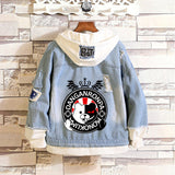 Comic Denim Jacket Men's and Women's Casual Loose Fashion Denim Jacket Autumn Clothing