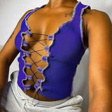 Music Festivals Rave Outfits Girls Tops Autumn and Winter Women's Slim Vest