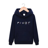 Friends Joey Hoodie Letter Print Men and Women plus Velvet Hooded Pullover