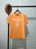 T Shirt Balmain Spring/Summer Flocking Letters All Cotton Short Sleeve T-shirt Couple Style