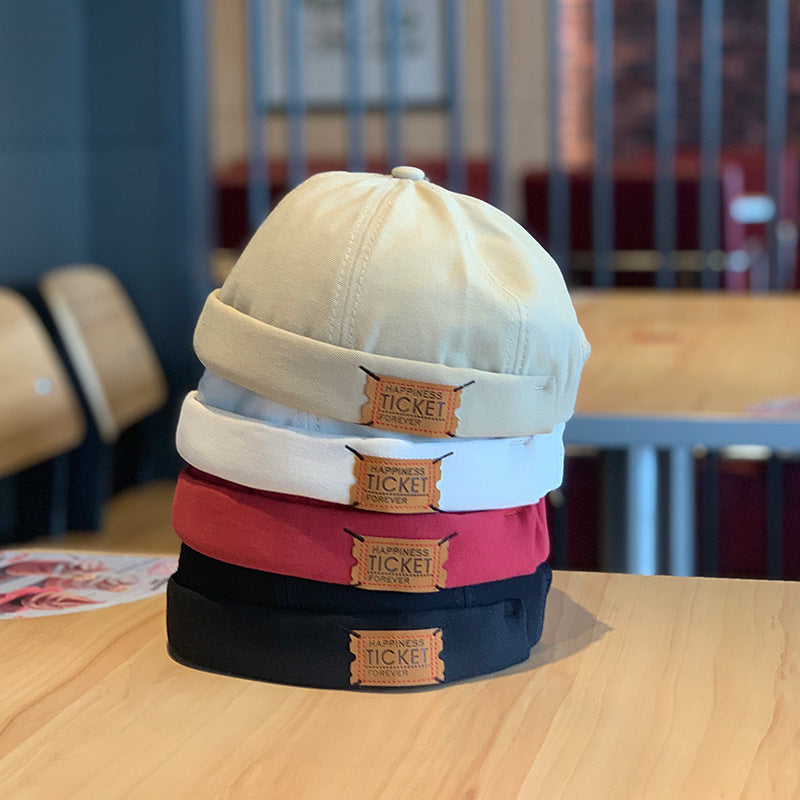 Beanies Hat Men's Summer Skullcap Women's No Brim Hip Hop Retro a Sailor's Cap