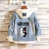 Comic Denim Jacket Men's and Women's Casual Loose Fashion Denim Jacket Autumn Clothing